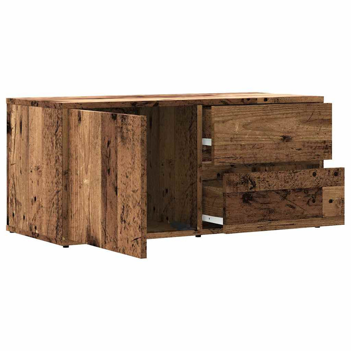 Tv-Bänk Åldrat Trä 80X34X35,5 Cm Konstruerat Trä