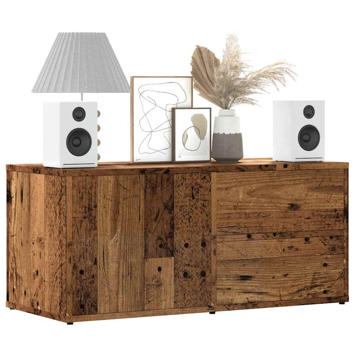 Tv-Bänk Åldrat Trä 80X34X35,5 Cm Konstruerat Trä