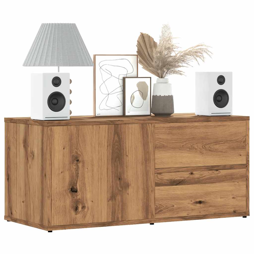 Tv-Bänk Åldrat Trä 80X34X35,5 Cm Konstruerat Trä
