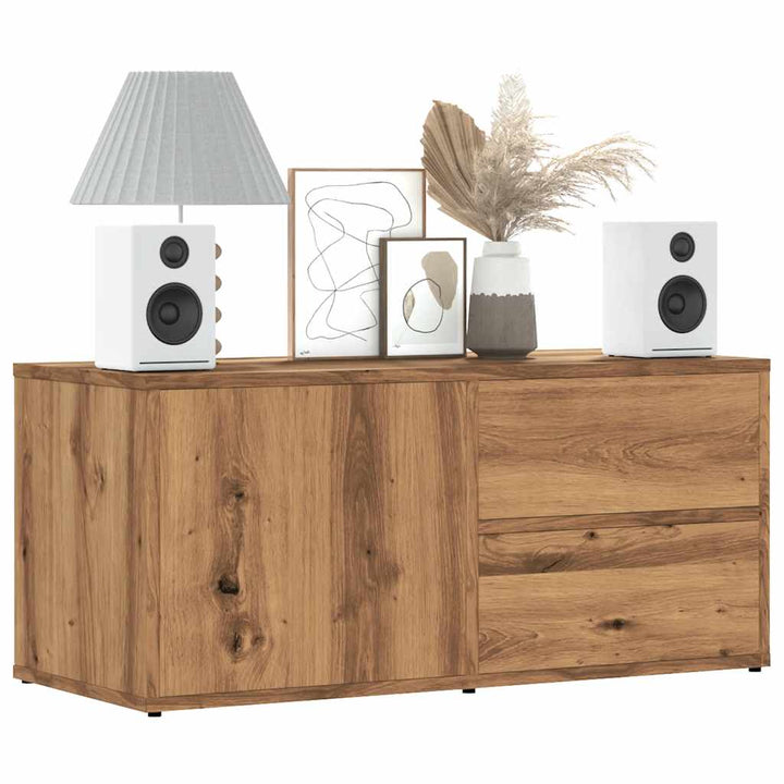 Tv-Bänk Åldrat Trä 80X34X35,5 Cm Konstruerat Trä