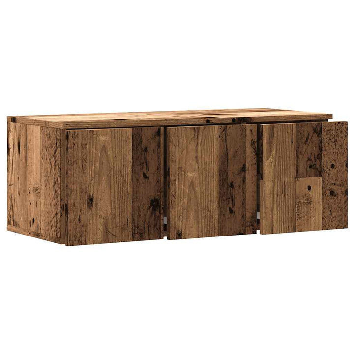 Tv-Bänk Åldrat Trä 80X34X30 Cm Konstruerat Trä