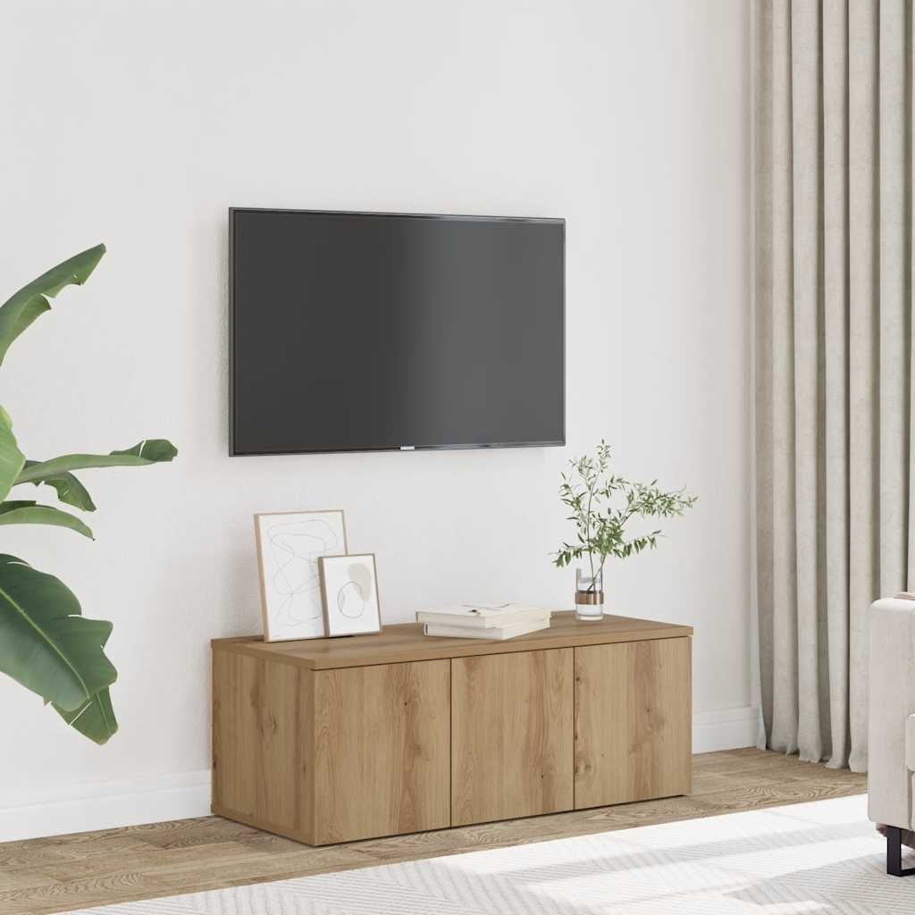 Tv-Bänk Åldrat Trä 80X34X30 Cm Konstruerat Trä