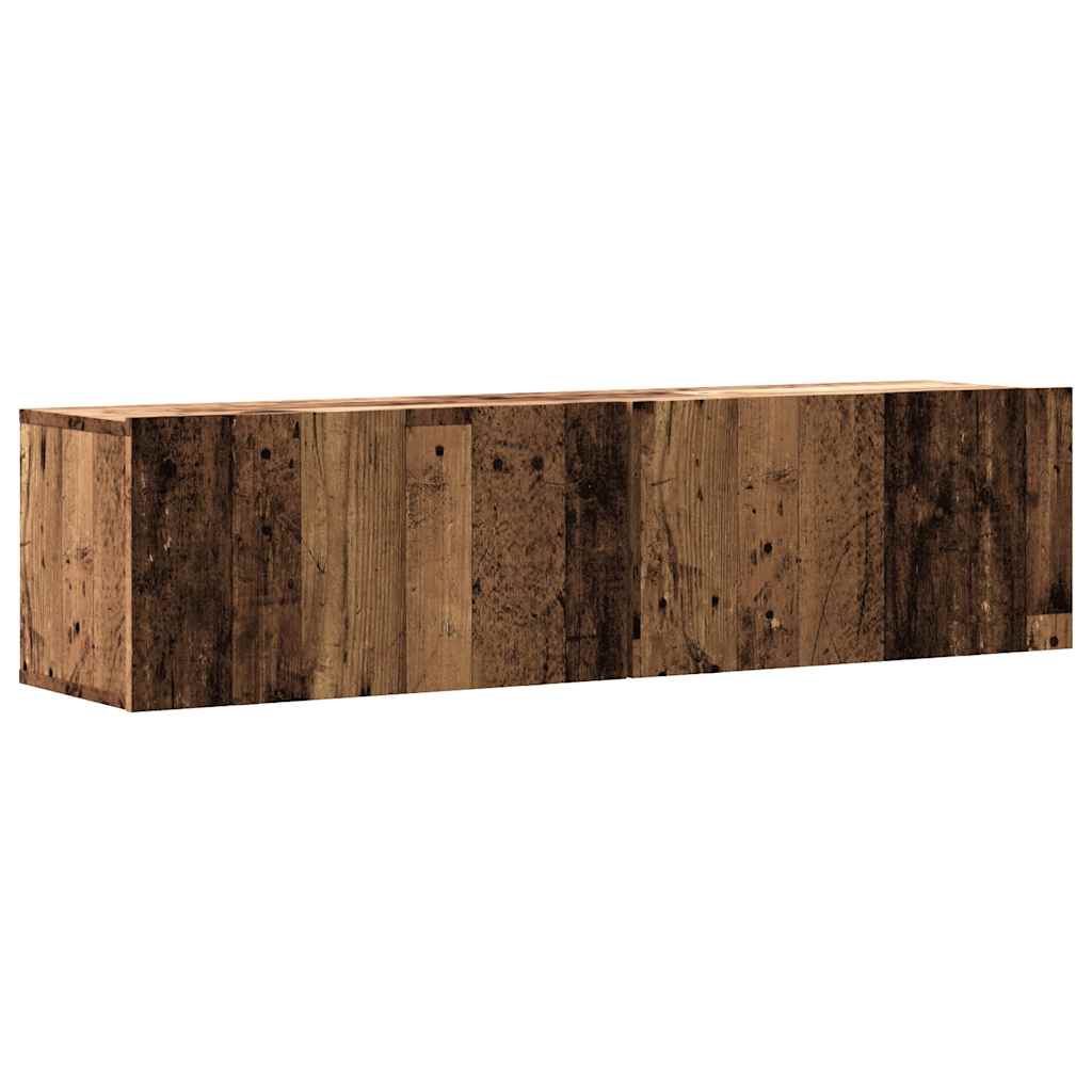 Väggmonterad Tv-Skåp Åldrat Trä 120X30X30 Cm Konstruerat Trä