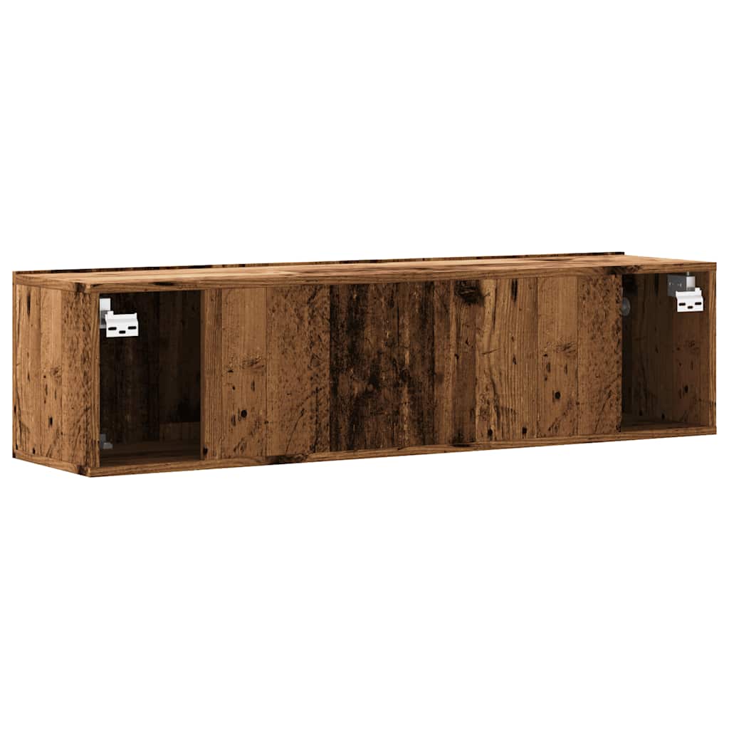 Väggmonterad Tv-Skåp Åldrat Trä 120X30X30 Cm Konstruerat Trä