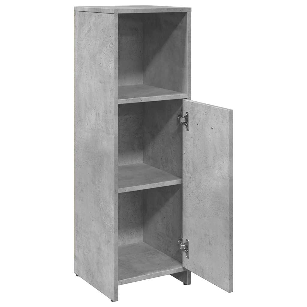 Badrumsskåp Betonggrå 30X30X95 Cm Konstruerat Trä