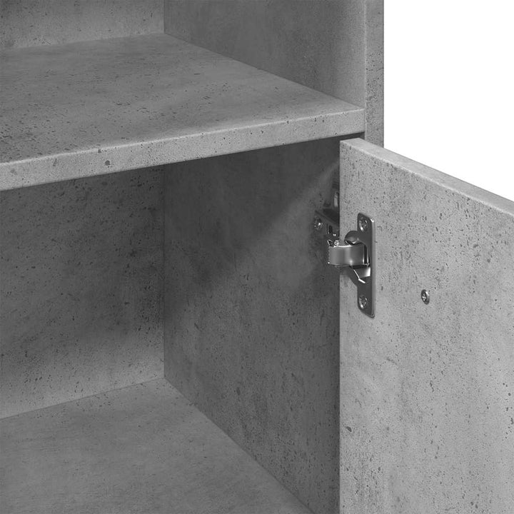 Badrumsskåp Betonggrå 30X30X95 Cm Konstruerat Trä