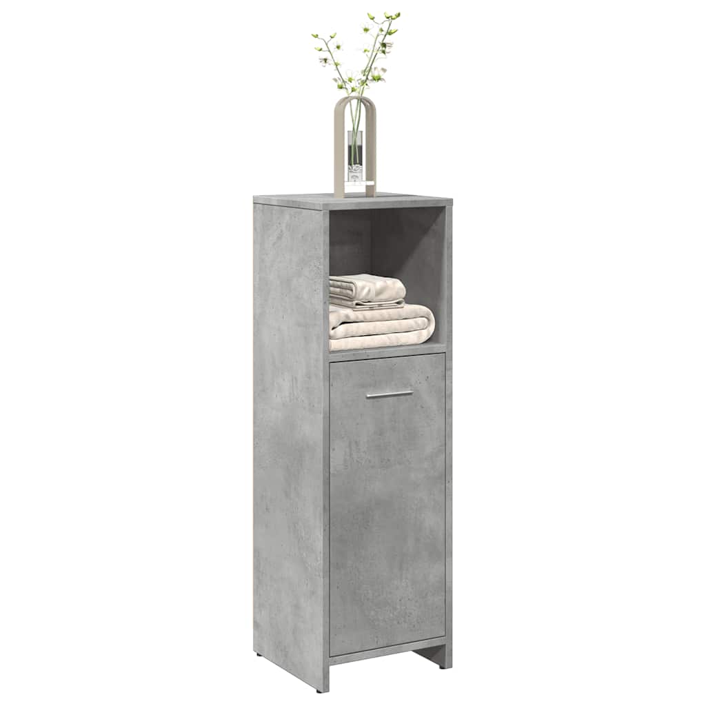 Badrumsskåp Betonggrå 30X30X95 Cm Konstruerat Trä