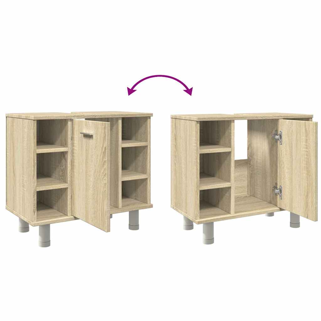 Badrumsskåp Sonoma-Ek 60X32X53,5 Cm Spånskiva