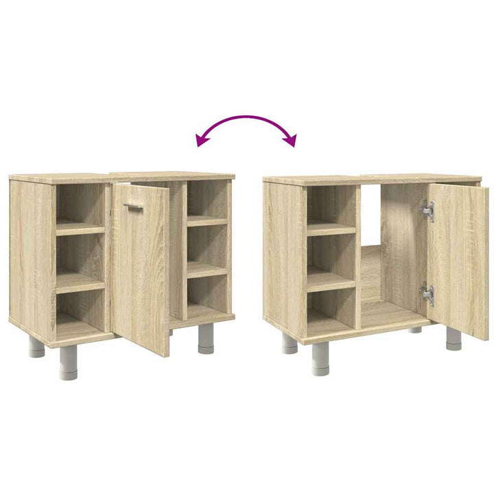 Badrumsskåp Sonoma-Ek 60X32X53,5 Cm Spånskiva