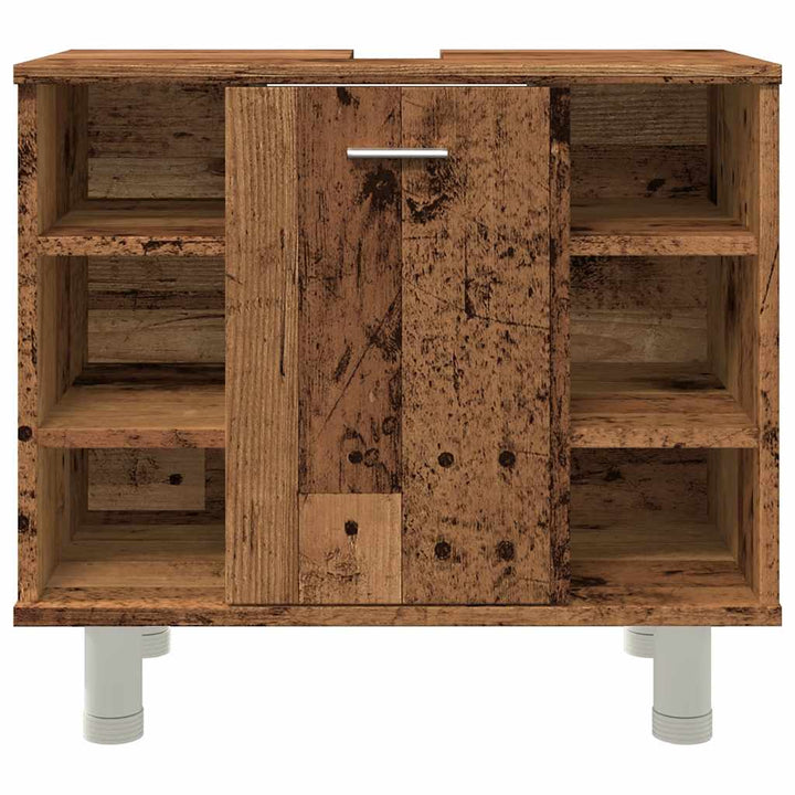 Badrumsskåp Åldrat Trä 60X32X53,5 Cm Spånskiva