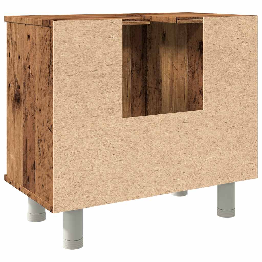 Badrumsskåp Åldrat Trä 60X32X53,5 Cm Spånskiva