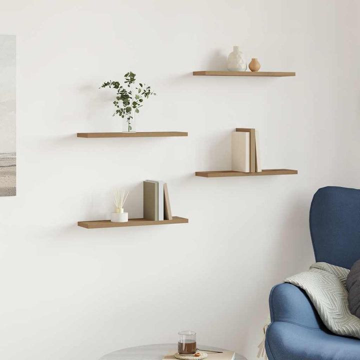Vägghyllor 4 St 40X20X1,5 Cm Konstruerat Trä