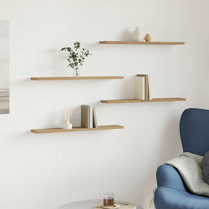 Vägghyllor 4 St 40X20X1,5 Cm Konstruerat Trä