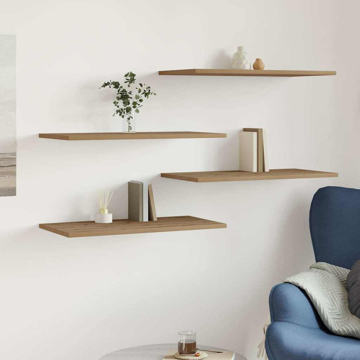 Vägghyllor 4 St 40X20X1,5 Cm Konstruerat Trä