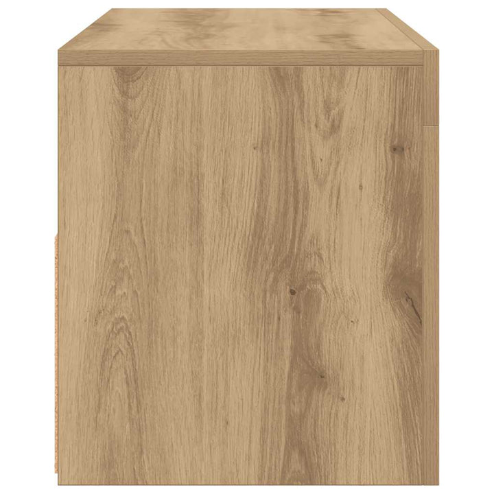 Tv-Bänk Med Led-Lampor 90X35X40 Cm Konstruerat Trä