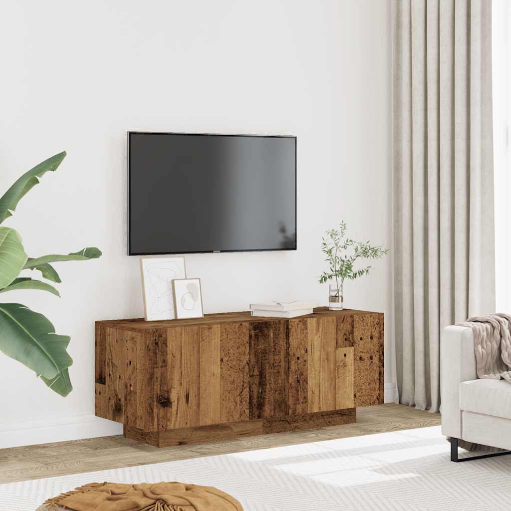 Tv-Bänk Vittrat Trä 100X35X40 Cm Konstruerat Trä