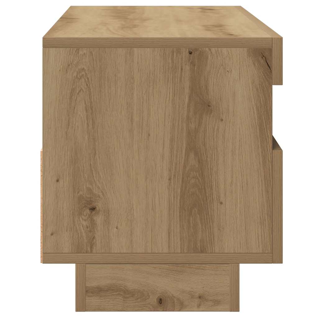 Tv-Bänk Med Led-Lampor 100X35X40 Cm Konstruerat Trä