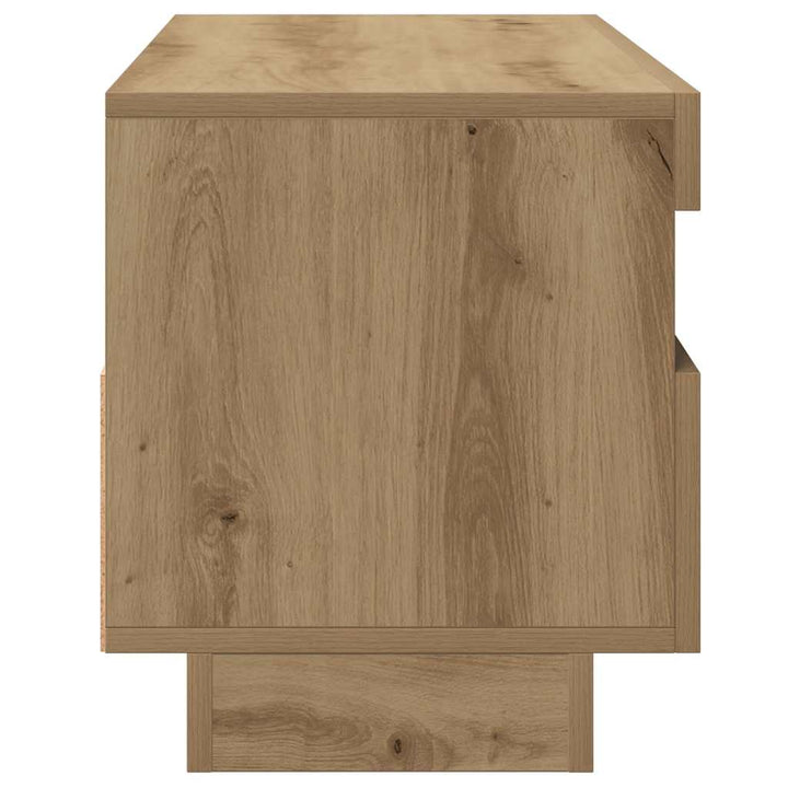 Tv-Bänk Med Led-Lampor 100X35X40 Cm Konstruerat Trä