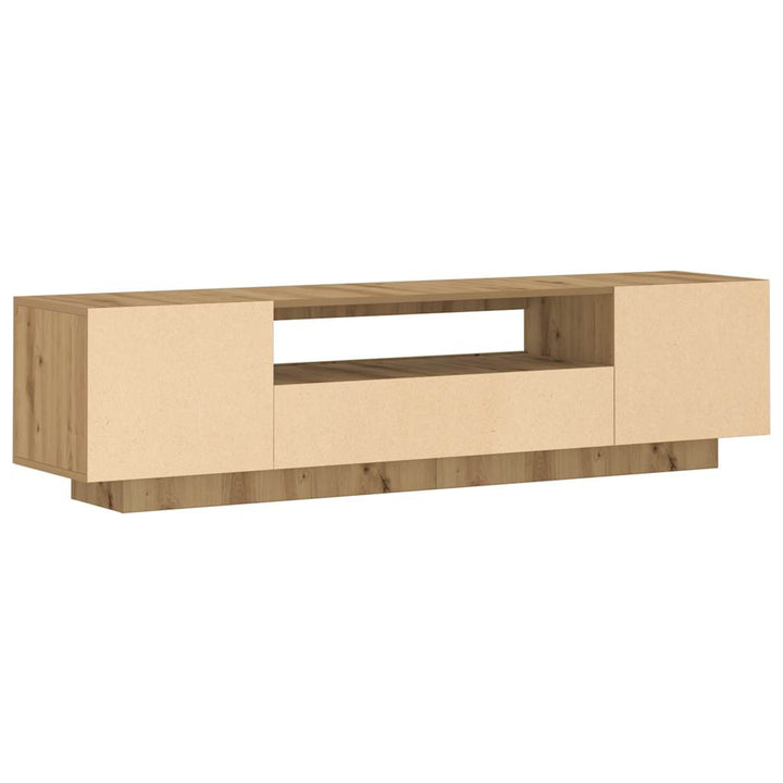 Tv-Bänk Med Led-Lampor 160X35X40 Cm Konstruerat Trä