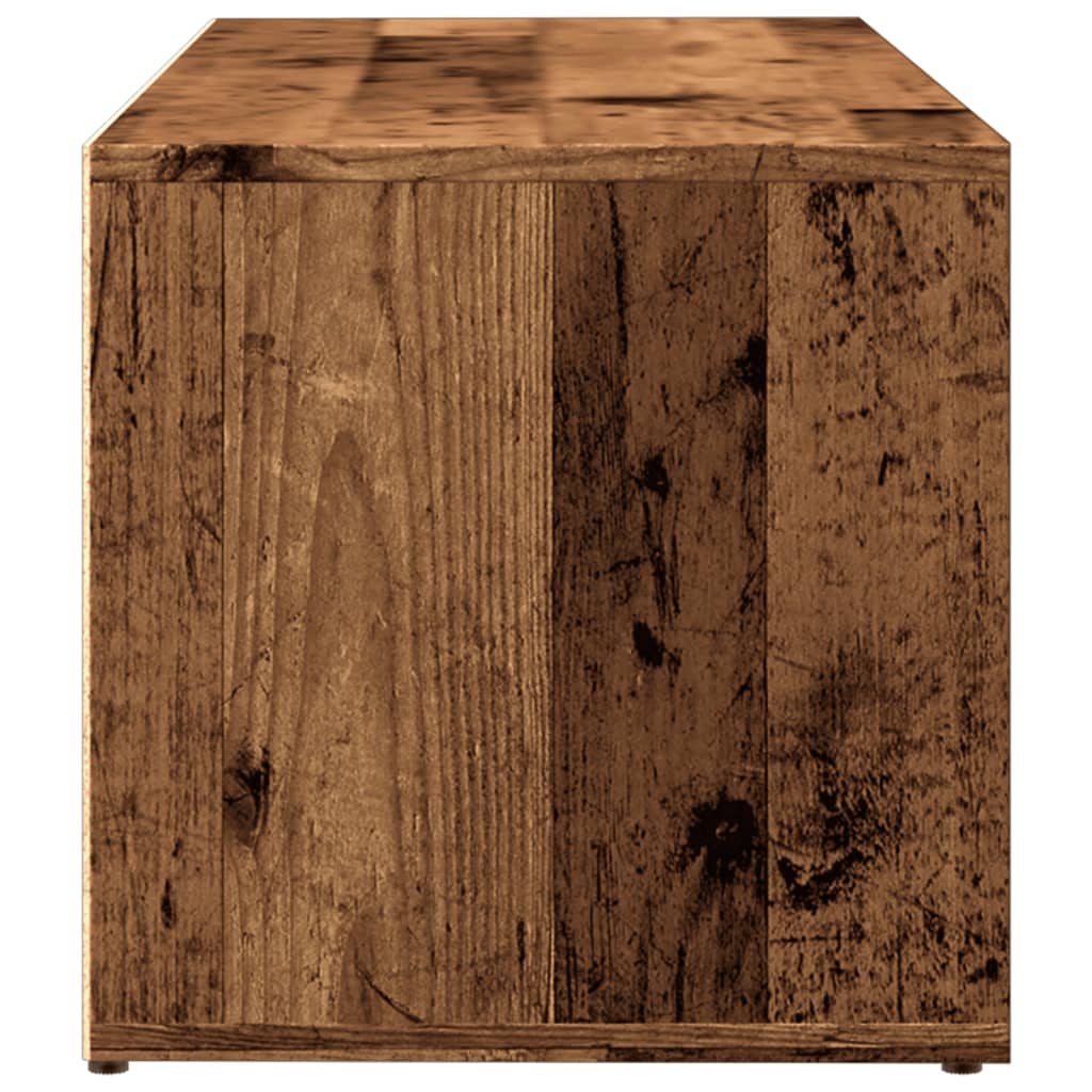Skoförvaringsbänk Åldrat Trä 102X35X35 Cm Konstruerat Trä