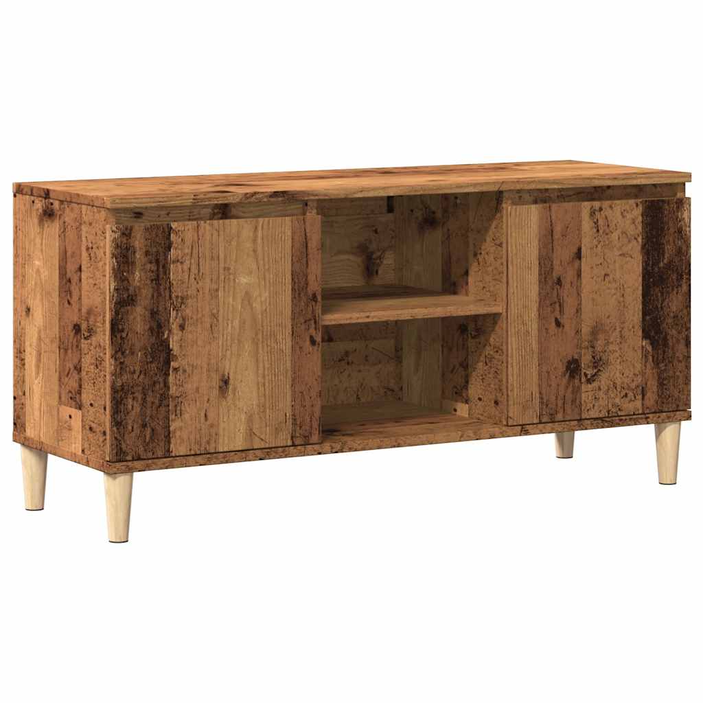 Tv-Bänk Åldrat Trä 102X35X50 Cm Konstruerat Trä