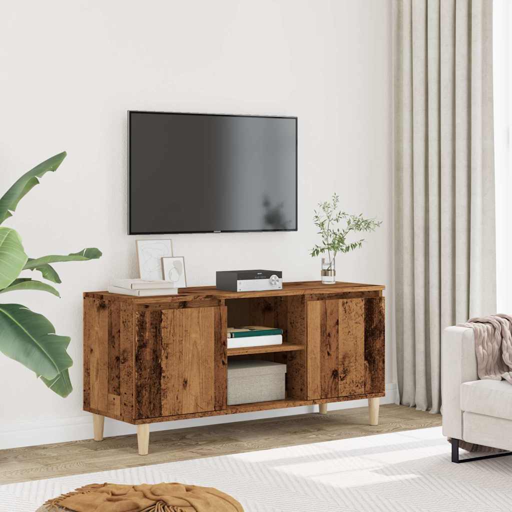Tv-Bänk Åldrat Trä 102X35X50 Cm Konstruerat Trä