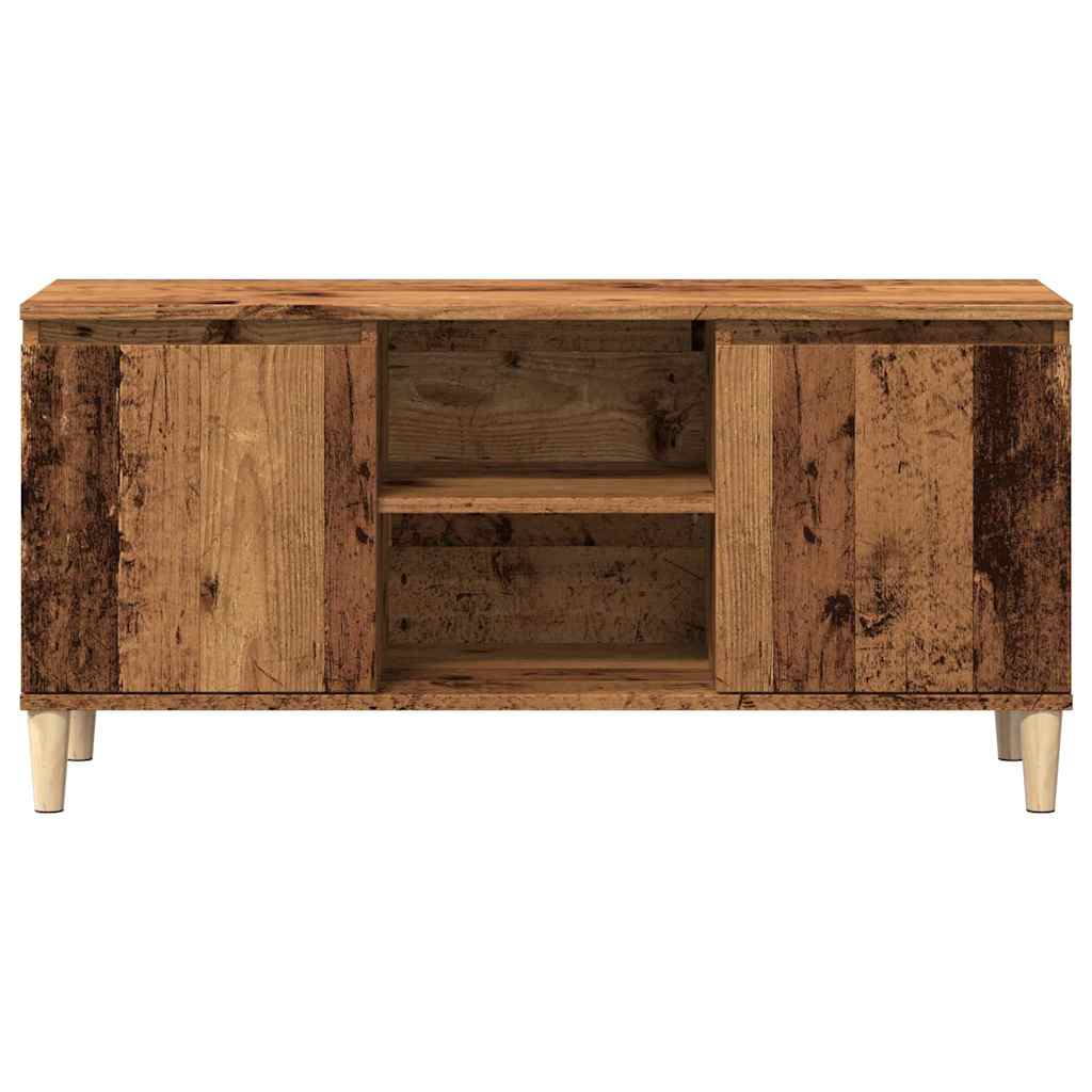Tv-Bänk Åldrat Trä 102X35X50 Cm Konstruerat Trä