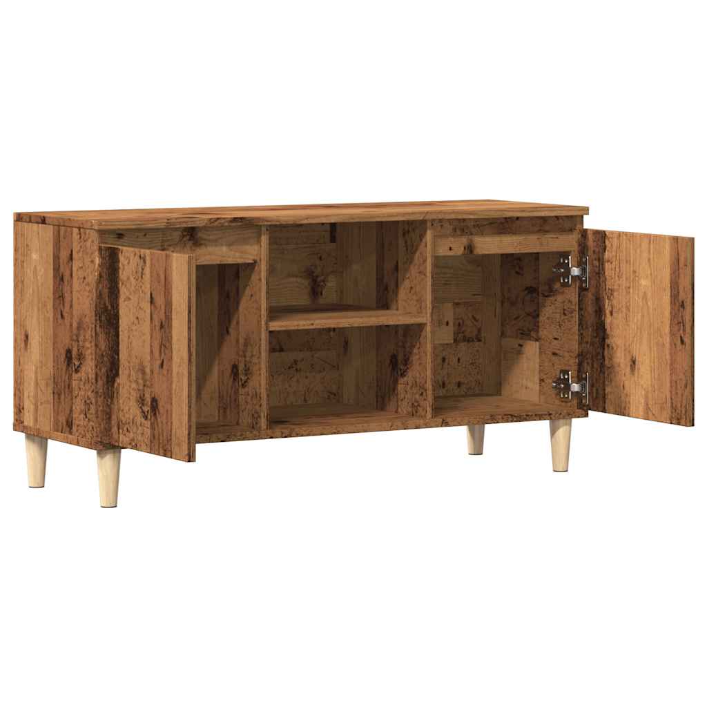 Tv-Bänk Åldrat Trä 102X35X50 Cm Konstruerat Trä