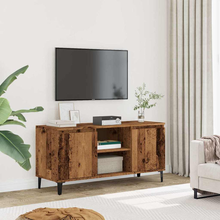 Tv-Bänk Åldrat Trä 102X35X50 Cm Konstruerat Trä