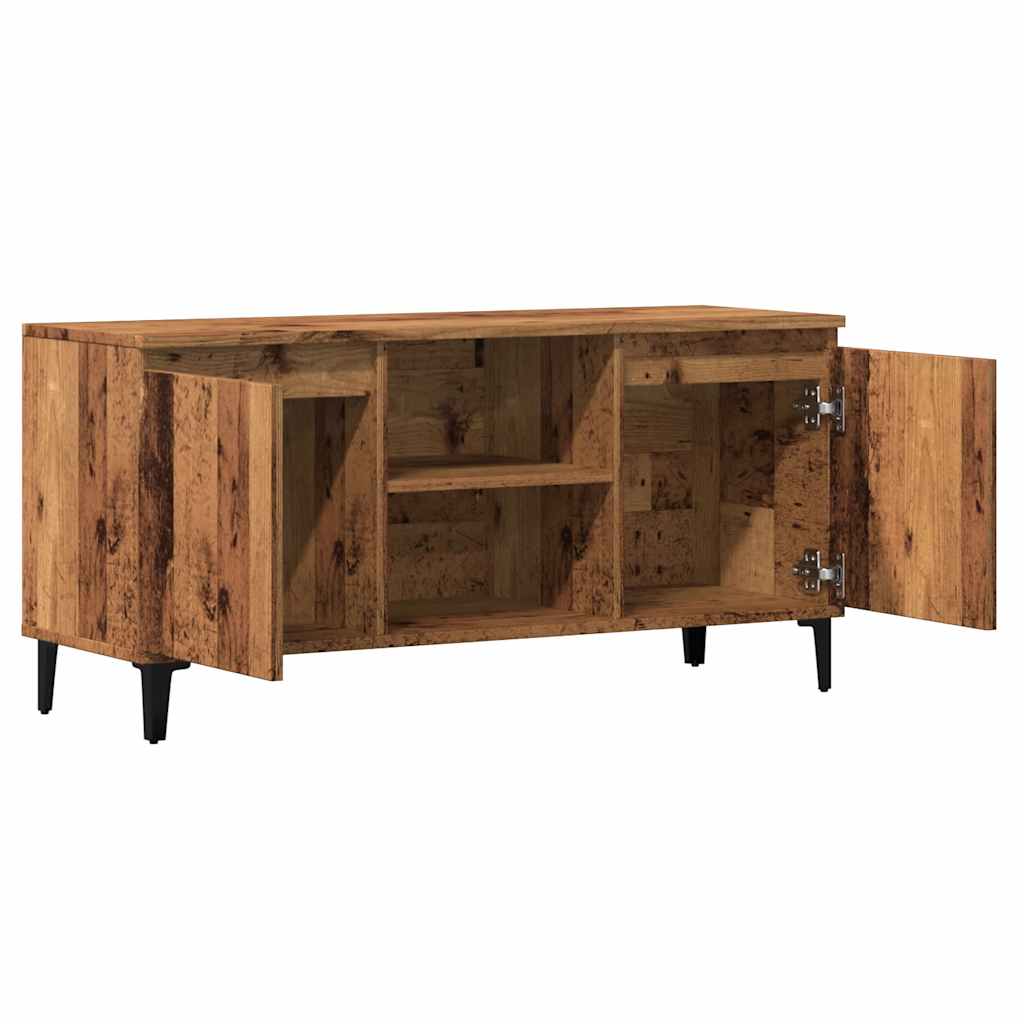 Tv-Bänk Åldrat Trä 102X35X50 Cm Konstruerat Trä