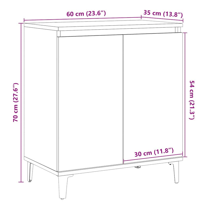 Byrå Ek 60X35X70 Cm Konstruerat Trä