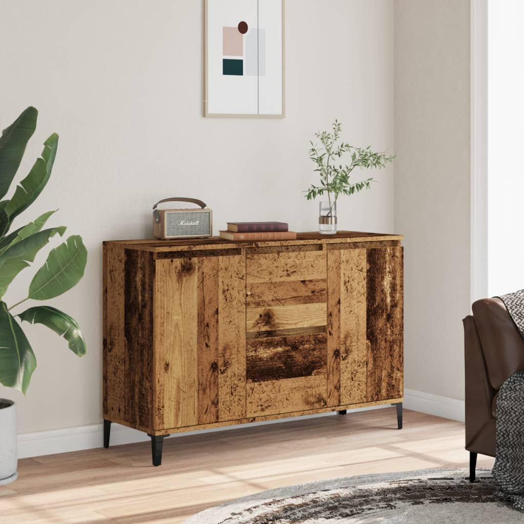 Skänk Åldrat Trä 102X35X70 Cm Konstruerat Trä