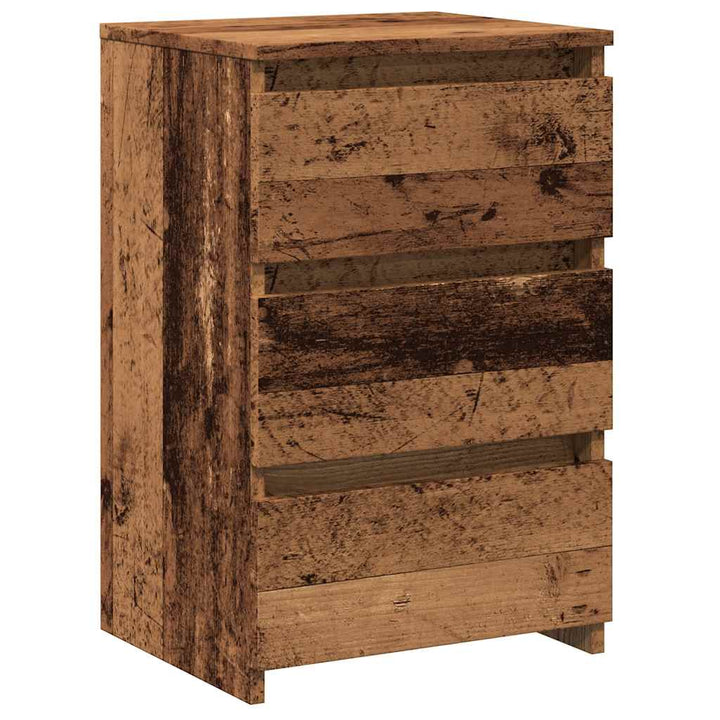 Sängbord Åldrat Trä 40X35X62,5 Cm Konstruerat Trä