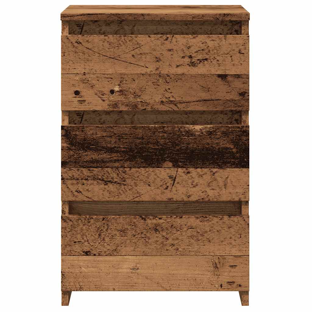 Sängbord Åldrat Trä 40X35X62,5 Cm Konstruerat Trä