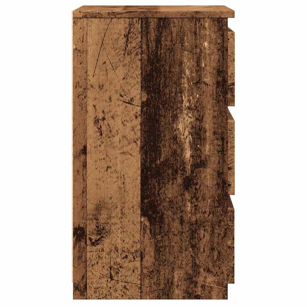 Sängbord Åldrat Trä 40X35X62,5 Cm Konstruerat Trä