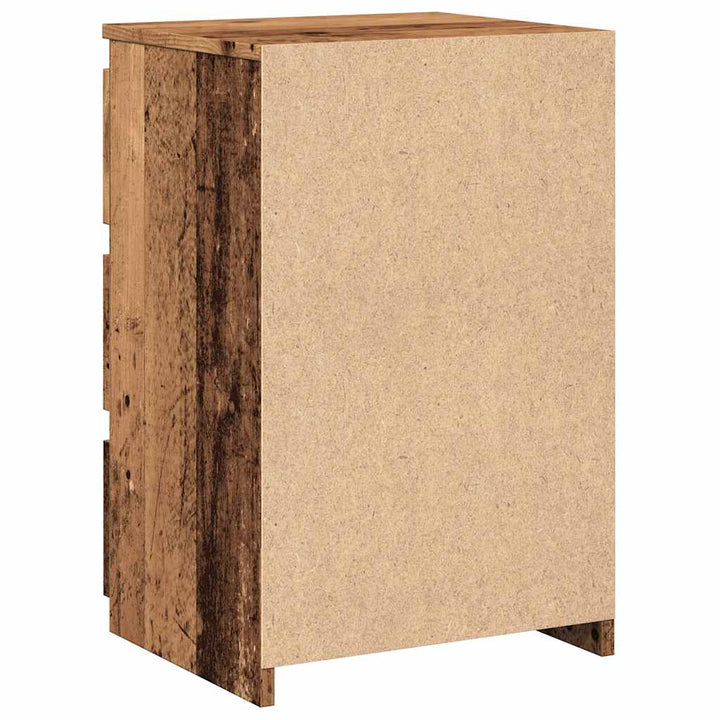 Sängbord Åldrat Trä 40X35X62,5 Cm Konstruerat Trä