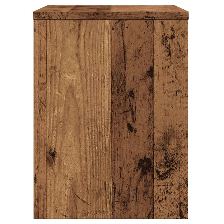 Sängbord 2 St Åldrat Trä 40X30X40 Cm Konstruerat Trä