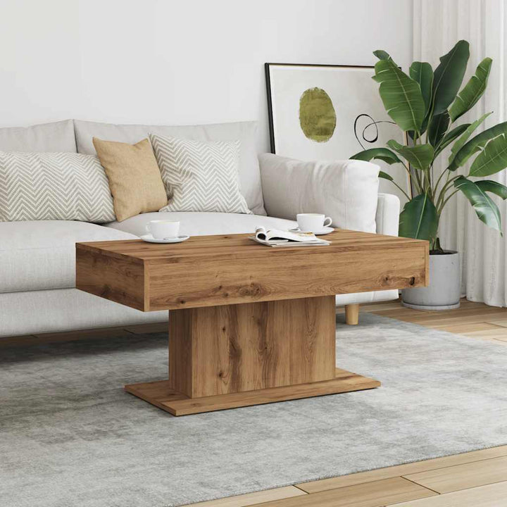 Soffbord Hantverksmässig Ek 96X50X45 Cm Konstruerat Trä