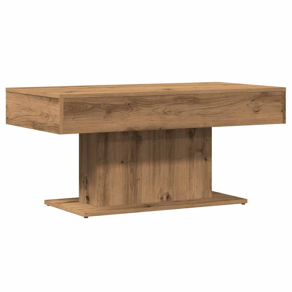 Soffbord Hantverksmässig Ek 96X50X45 Cm Konstruerat Trä