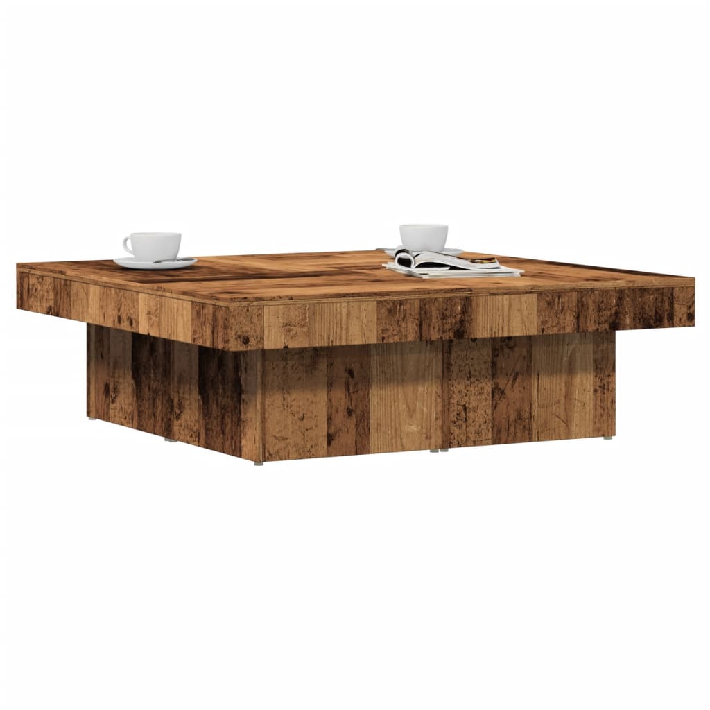 Soffbord Åldrat Trä 90X90X28 Cm Konstruerat Trä