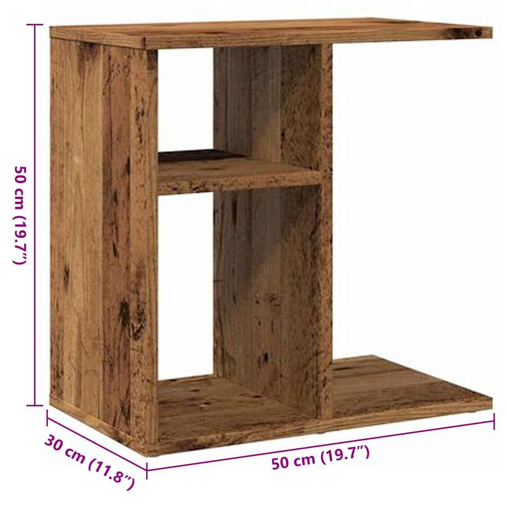 Sidobord Åldrat Trä 50X30X50 Cm Konstruerat Trä