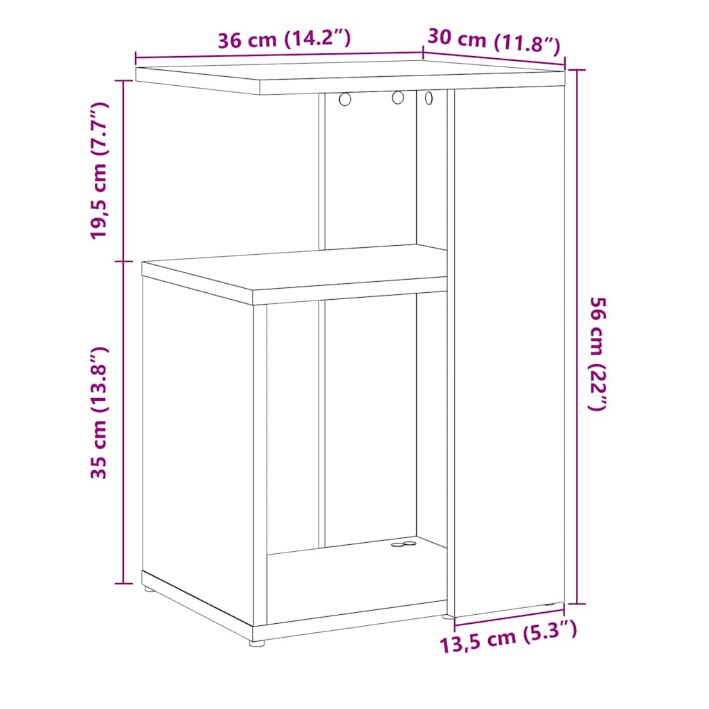 Soffbord 50X30X50 Cm Konstruerat Trä