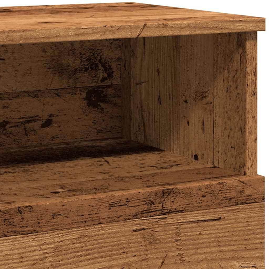 Sängbord Åldrat Trä 50X32X60Cm Konstruerat Trä