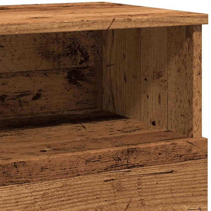 Sängbord Åldrat Trä 50X32X60Cm Konstruerat Trä