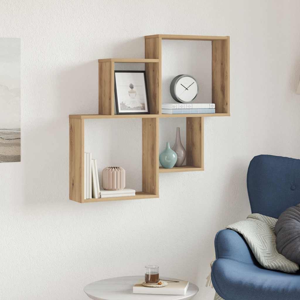 Vägghylla 80X15X78,5 Cm Konstruerat Trä