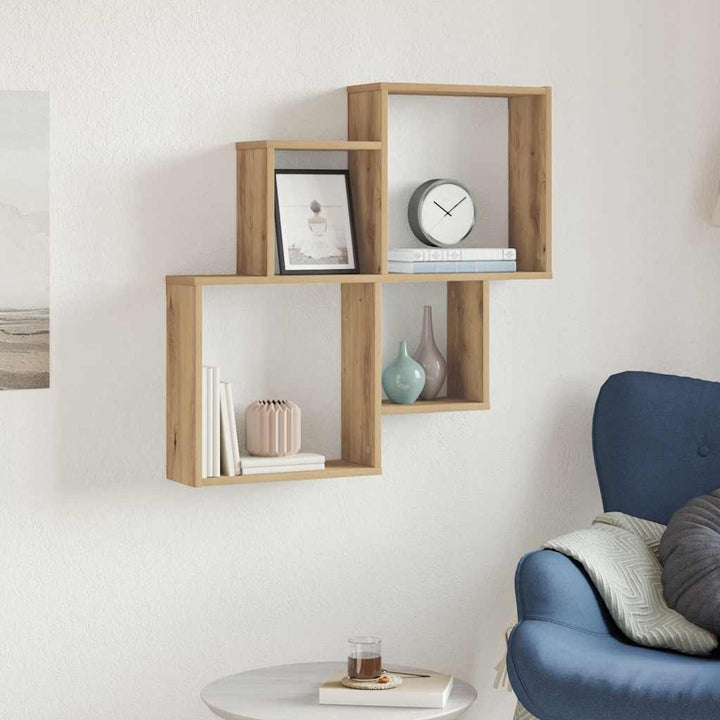 Vägghylla 80X15X78,5 Cm Konstruerat Trä