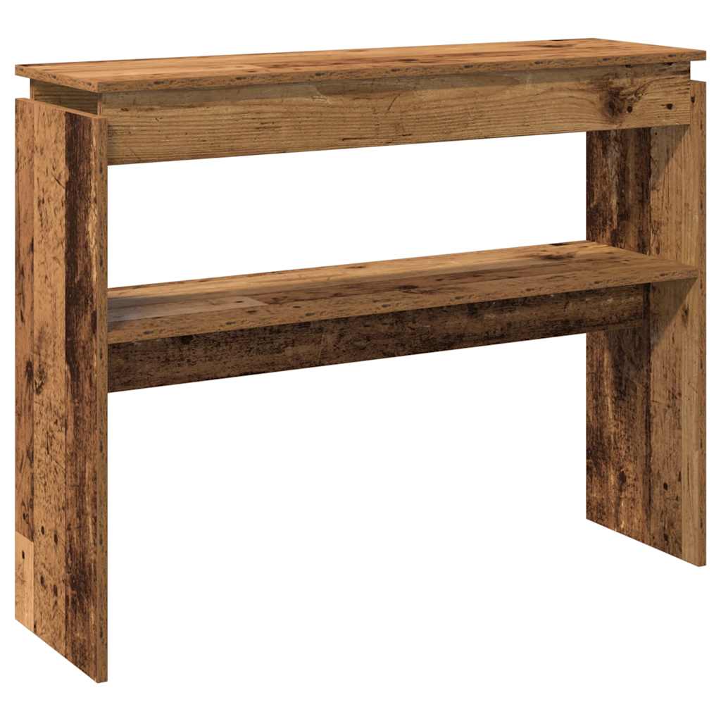 Konsolbord Åldrat Trä 102X30X80 Cm Konstruerat Trä