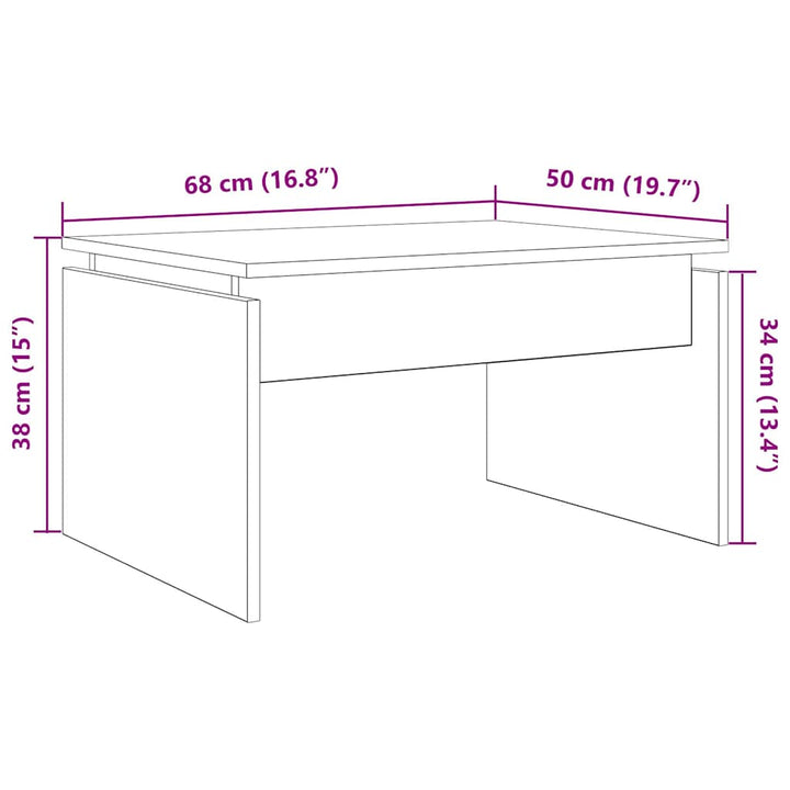 Soffbord 68X50X38 Cm Konstruerat Trä