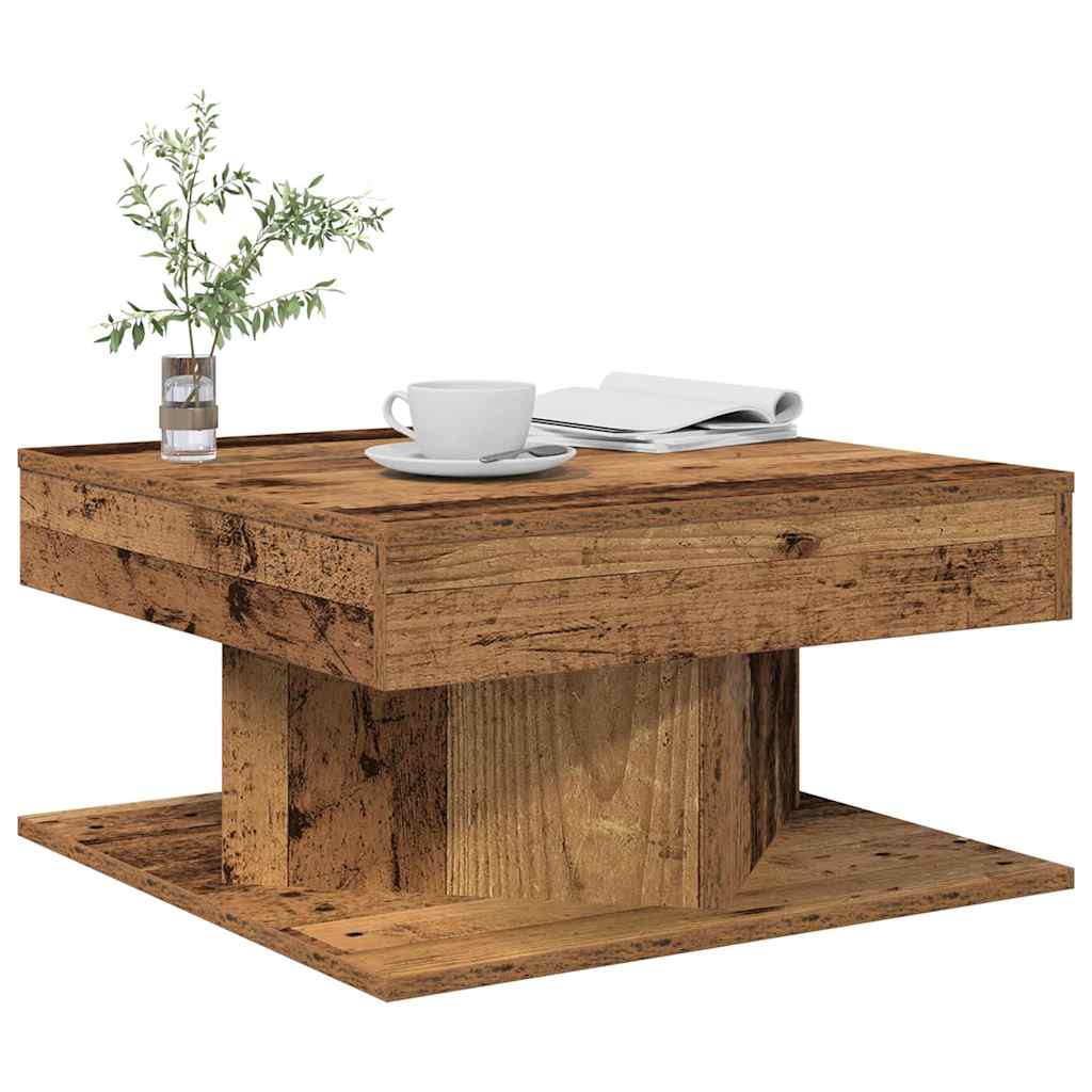 Soffbord Åldrat Trä 55X55X30 Cm Konstruerat Trä