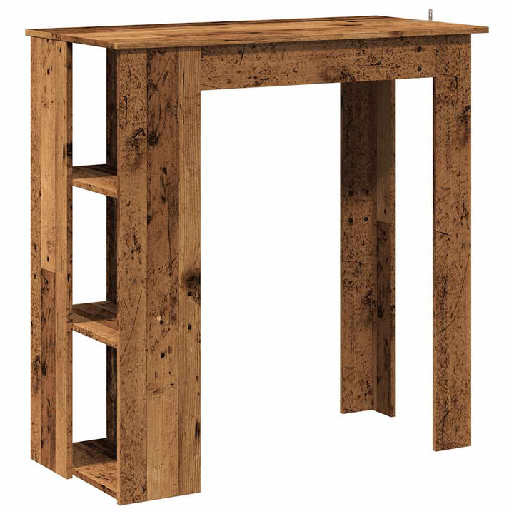 Barbord Med Hyllor Åldrat Trä 102X50X103,5 Cm Konstruerat Trä